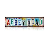 SMAZDFXX Vintage Abbey Road Wall Decor Street Signs Home Bar Coffee Metal Tin Signs 4x16 Inch