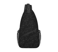 SMAZDFXX White Elephant print Sling Bag Sport Hiking Daypack Crossbody Shoulder Backpack Chest Bag Men Women