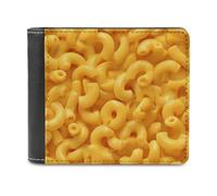 SMAZDFXX Yellow Macaroni Cheese Slim Bifold Wallets for Men Stylish Front Pocket Purse with Card Holder Slots