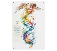 SMAZDFXX You Knit Me Together In My Mother's Womb Retro Metal Sign, Wall Decor For Home Bedroom Outdoor Courtyard Country Garden Bathroom Decor 1Pc 8×12 Inch