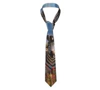 SMAZDFXX Zebras on South Africa Prints Men's Necktie - Premium Polyester Fiber Tie for Business, Daily Life, and Special Occasions, Black, One Size