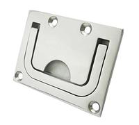 SMBBIT 316 Stainless Steel Ring Pull Handle, Marine Flush Lifting Handle, Rectangular Grip Size 76MM*56MM
