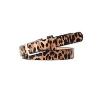 Smbcgdm Individual Women Belt Clothing Decorative Thin Zebra Leopard Print Faux Leather Waistband Adjustable Length Brown