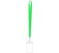 Smbcgdm Lanyards Id Badge Holder Waterproof Vertical Badge Holder Lanyard Id Badge Holder Pvc Badge Holder with Resealable Transparent Card Sleeve for Office School Green