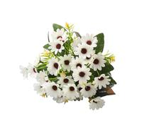 Smbcgdm Lifelike Artificial Plants Realistic Fake Flowers Flower Good Detail No Wither Watering Long-lasting Rose Photo Prop Table Centerpiece Wedding Party Milky White