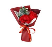 smbcgdm Simulation Bouquet No Watering Not Wither Non-fading Weather-resistant Easy Care Realistic Carnation Rose Fake Bouquet Bedroom for Home Decor