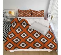 SMBHIAON Black And White Duvet Cover Set Full Size - 3 Pieces Washed Bedding Set with Rhombuses Polka Dots, Cozy Abstract Geometric Patterns Duvet Cover with Pillowcases for All Seasons