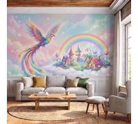 SMBHIAON Phoenix Cloud House Photo Wallpaper Panoramic, Fairy Tale Scenery Wall Mural Poster 3D Effect - Silk Wallpaper for Living Room Bedroom Office Tv Background Decoration, 400 × 280 Cm