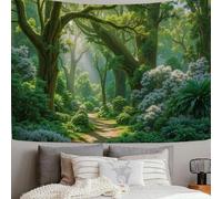 SMBHIAON Sunlight Filters Through The Tree Canopy Tapestry Natural Forest Wall Tapestries Wall Hanging For Living Room Bedroom Home Decorations - 100 X 75 Cm