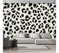 SMBHIAON Wallpaper for Bedroom Wall Art Murals, Black and White Leopard Print 200 × 140 Cm Photo Wallpaper 3D Effect, African Animal Print Wall Mural Wallpapers for Living Room,Black