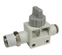 SMC 3/2-Way Finger Operated Pneumatic Valve 6mm Push-In - VHK3A-06F-06F