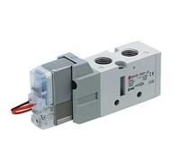 SMC 5/2-Way In-Line Pneumatic Solenoid Valve G1/4'' With Rectifier - VF3233-5DO1-02F
