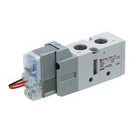 SMC 5/3-Way In-Line Pneumatic Solenoid Valve G3/8'' With Rectifier - VF5423-5YO1-03F