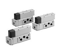SMC 5/3-Way Sub-Base Pneumatic Solenoid Valve Rc Thread - VQC4300-51