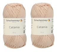 SMC Catania Originals 100% Mercerised Cotton Yarn Total 100g 50g 136 Yrds Amigurumi Yarn Fine-Sport 2 (436 Ivory)