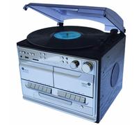 SMC386-C Compact MP3 Encoding 5in1 Music Centre | Silver | Record your LPs, Cassettes or CDs into MP3 (no PC needed!)