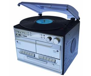 SMC386-C Compact MP3 Encoding 5in1 Music Centre | Silver | Record your LPs, Cassettes or CDs into MP3 (no PC needed!)