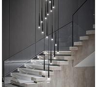 SMCCYYSD Modern Adjustable LED Chandelier for Staircase - Double Rotating Hanging Light Fixture Living Room and Dining Stylish Illumination Home Décor