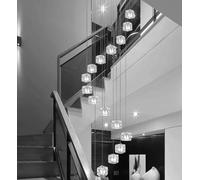 SMCCYYSD Modern Minimalist Spiral Chandelier5Head Pendant Light Fixture for Staircase Loft Duplex Restaurant & VillaCreative Nordic Design in White