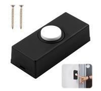 SMCEHEYA 1 Pcs Wired Doorbell Universal Weatherproof Door Bell Push Button for Home Garage Warehouse Hotels Hospital Factories Black Wall Mounted Plastic Bell Push