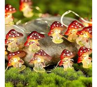 SMCEHEYA Mushroom Decor LED String Lights 3M 30LEDs Fairy Lights Battery Operated Mushroom Light for Women Kids Bedroom Party Christmas Wedding Patio Indoor Outdoor Use