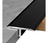 SMCMGECEUZ 36'' Floor Transition Strip Metal Transition Strip for Doorways, T Molding Floor Cover Strips Seam Binder for Joining Floor Gaps(Black)