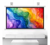 SMCMGECEUZ 40'' 50'' 60'' Home Theater Screen Manual Pull Down Projector Screen, Portable Projection Screen Wall Mount Movie Screen For Family Schools Office(40inch (4:3))