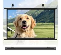 SMCMGECEUZ 60'' Pull Down Projector Screen Wall Mount Projection Screen 16:9 4:3 Manual Movie Screen Black Backing For Home Theater Office Cinema(60inch (4:3))