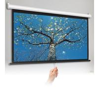 SMCMGECEUZ Home Theater Screen 60 Inch Portable Manual Pull Down Projector Screen 16:9 4:3 Projection Screen Auto-Locking For Backyard Theater Office Meeting(60inch (4:3))