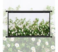 SMCMGECEUZ Manual Pull Down Projector Screen 60'' 72'' Portable Projection Screen Retractable Mobile Movie Screen For Home Theater Office Schools(72inch (16:9))