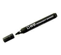 SMCO 100 x Black Bullet Tip WB PERMANENT MARKER Pens Waterproof