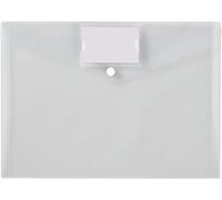 smco 2 x Qty 100 Document Wallet Folder Plastic A4 Clear Popper Stud Closing Hard Wearing With Document Folders