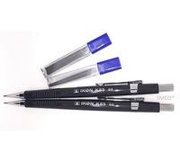 SMCO 2x Mechanical Propelling Pencils 0.5mm Black Barrel IKON K85 + 24 HB Leads