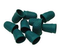 SMCO Quality Flexible Rubber Thimblette Green Size 0 16mm Finger Cone Thimble (10)