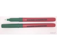 SMCO Scribe Handwriting Pen. Pack of 3 GREEN Ink. Fine Point. Great For School