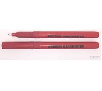 SMCO Scribe Handwriting Pen. Pack of 3 RED Ink. Fine Point. Great For School
