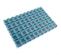 SMD/SMT Resistor Capacitor Box Organizer, Component Storage Boxes, Electronic Parts Organizer Kit with Secure Lids, 25x30x20mm Container for Resistors, Capacitors, LED, IC Chips(Blue)