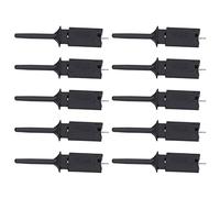 SMD Test Clip 10Pcs | Stainless Steel Jumper Probe with Spring Loaded Grip | Logic Analyzer Hook for Electronics/Circuit Testing/Multimeter | 30V 2A Safe ABS Housing