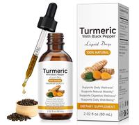 Smddx Turmeric & Ginger Liquid Drops with Black Pepper, 670mg Turmeric Extract per Serving, Supplement for Joint Support, Immune Wellness & Digestion, Vegan Friendly, Alcohol-Free, Sugar-Free, 60ml
