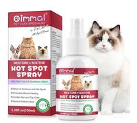 Smddx Vet-Recommended Cat Hot Spot Spray 100ml | Quantum Silver & Herbal Formula | Anti-Itch Skin Recovery Spray | Lavender Calming | Alcohol-Free Wound Care for Kittens & Cats