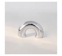 SMDLG Easy Install Brass Door Handle Drawer Wardrobe Cabinet Retro Solid Door Lever Punch Installation Hole Distance 3.2cm/1.2in Compact(Silver,M)