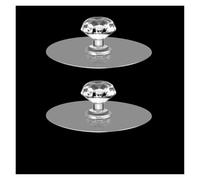 SMDLG Easy Install Plastic Door Handle Invisible Punch-Free Self-Adhesive Sliding Cabinet Drawer Cabinet Wardrobe Glass Window Door Knob Compact(4cm/1.18)