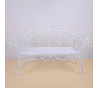 SMDLKVM Patio Double Bench, Metal Garden Bench With Backrest And Armrests