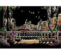 SMDSAZ 23 Colors Decorative Scratch Painting World Sightseeing Pictures Scraping Image Drawing Paper Home Decoration Birthday Gifts (Color : Venice)