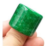 SMDSAZ Natural Green Jade 22MM Ring Jadeite Amulet Fashion Chinese Charm Jewelry Hand Carved Crafts Luck Gifts Women Men