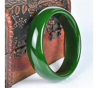 SMDSAZ Natural Green Jade Bangle Fashion Jewelry Accessories For Women Gifts Genuine Jades Stone Bangles Mens Bracelets (Gem Color : 53-54mm)