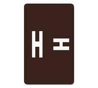 Smead 67178 Alpha-Z Color-Coded Labels, Letter H, Dark Brown, 100 Labels/Pack