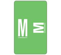 Smead AlphaZ ACCS Color-Coded Alphabetic Label, M, Light Green, 100 Labels per Pack (67183)