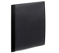 Smead Clear Front Poly Report Cover, Three Double Tang Side Fasteners, 1/2" Capacity, Letter Size, Black, 5 per Pack (86010)