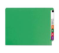 Smead Colored End Tab File Folder, Shelf-Master® Reinforced Straight-Cut Tab, Letter Size, Green, 100 per Box (25110)